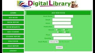 Library Management System in web using php,mysql,html, css  with source code | Web Projects code