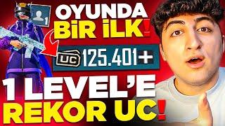 1 LEVEL HESABA 125.401 UC YÜKLEDİM! | PUBG Mobile