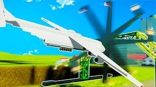 GIANT LEGO JET FLIES INTO MASSIVE ROCKET POWERED FAN! - Brick Rigs Workshop Creations Gameplay