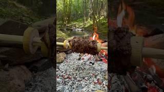 Doğada El Yapımı Cağ Kebabı  / Cooking handmade cag kebab in nature