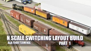 N Scale Switching Layout Build - Part 1 - A&A Food Terminal