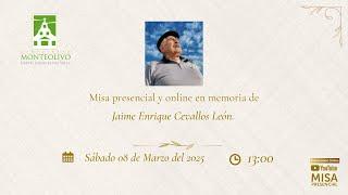 Misa presencial y online en memoria de Jaime Enrique Cevallos León.