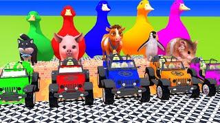 5 Giant Duck, Monkey, Piglet, chicken, cow, dog, cat, lion, Sheep, Transfiguration funny animal 2024