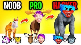 NOOB vs PRO vs HACKER In ANIMALS ATTACK!? (ALL LEVELS!)