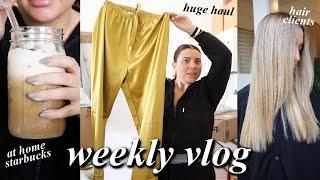 Hair I did this week, making Starbucks at home, huge Amazon haul & more // week in my life vlog