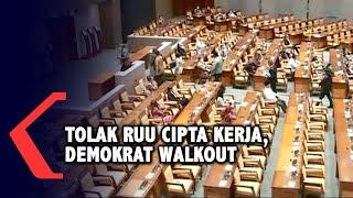 Detik-Detik Fraksi Demokrat Walk Out dari Rapat Paripurna Pengesahan RUU Cipta Kerja