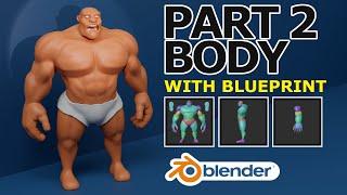 Blender 2.9 Tutorial - Stylized Character Modeling - Part 2 of 9: Body Blockout & Rough Sculpt