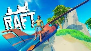 HUGE *NEW* ISLANDS and CRASHED AIRPLANE! - New Raft Update - Raft Gameplay