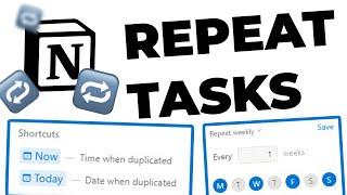 Create Recurring Tasks in Notion!  (EASY Method!)