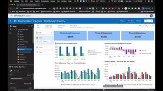 Oracle Analytics Desktop Corporate Financial Dashboard Live Demo