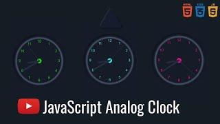 Build analog clock using JavaScript canvas - Neumorphism clock UI design