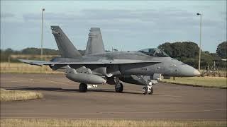 RAF Waddington, 17th September 2024. Afternoon sorties 4x Finnish F-18s & 4x Canadian F-18s.