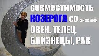 Совместимость  в любви знака Козерог со знаками Овен, Телец, Близнецы, Рак