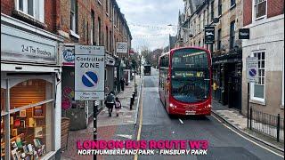 Discover North London aboard Bus W3 from Northumberland Park to Finsbury Park | Upper Deck Views 