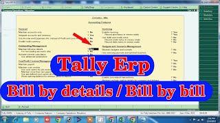 bill wise details in tally erp 9 | bill wise details | tally bill wise details in hindi | tally erp9