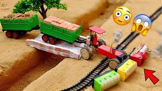 Diy mini tractor accident with train | science projects@KeepVilla @MiniCreative1 Tech Creators