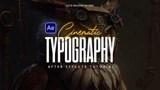 Create 03 PRO Typography Animation in After Effects - Full Tutorial