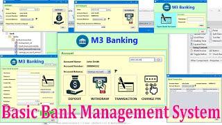 Bank Management System (Basic for Beginners) 2023 - Java Maven Application Netbeans w/ MYSQL Server