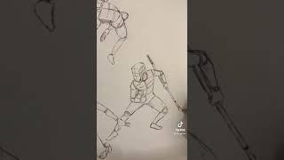 How to draw dynamic poses #art #artist #fyp #sketch