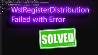 WslRegisterDistribution Failed with Error : 0x80080005 Fix ANY ERROR CODE Kali (WSL 2 GUI)