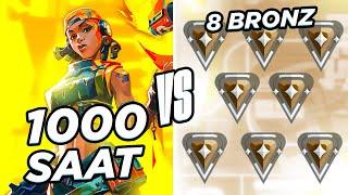 1000 SAAT İMMORTAL RAZE vs 8 BRONZ! | Valorant