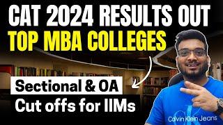 CAT 2024 Results OUT | Best MBA Colleges | Cut offs for IIMs | How to start preparing for WAT PI ?