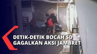 Aksi Bocah SD Gagalkan Penjambretan Ponsel, Pelaku Tabrak Tembok Rumah Warga!