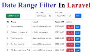 Date Range Filter In Laravel