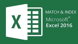 Excel 2016: How to use MATCH & INDEX with DYNAMICS DROPDOWN LISTS