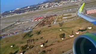 Взлёт из аэропорта Сочи, шикарный вид на Большой Сочи | S7 Airlines (Airbus A320neo)