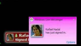 Rafael Nadal Using MSN !! Signing Into Windows Live Messenger !!