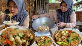 Masih Ngebul.. Langsung Hampleu.. Bihun Kuah Pedas Bakso Krikil