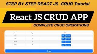 React JS CRUD Application | React JS Tutorial | React Hooks