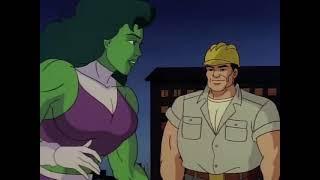 Muscular She-Hulk saves the day