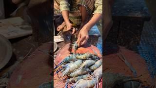Amazing Prowns Fish Cutting Skills In Bangladesh fish Market #shorts
