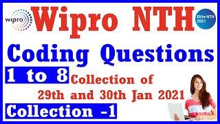 Wipro NTH Coding Questions | Wipro coding questions collection | Wipro 2021 Questions | Collection 1