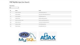 PHP MySQL Ajax Live Search