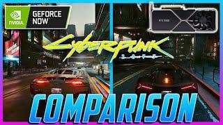 GeForce NOW RTX 3080 vs Local RTX 3080 - Cyberpunk 2077 GeForce NOW Gameplay
