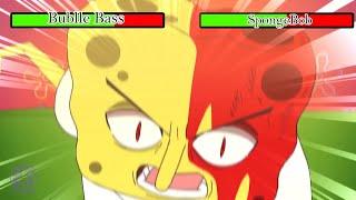 Anime Spongebob vs Bubble Bass with Healthbars | fnf