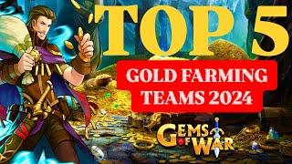 TOP 5 Gems of War GOLD FARMING TEAMS of 2024! Best Gold Farming Teams! #crisppurpose #gemsofwar