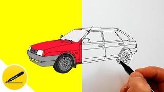 Car Lada VAZ-2109  How to Draw a Car  Drawings Auto