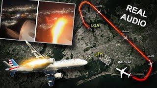 ENGINE FLASHES FIRE, We need to land IMMEDIATELY. American Airlines A321. REAL ATC