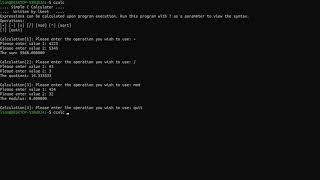 Simple Terminal Calculator Program [C]