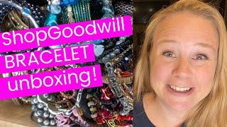 PART 1: ShopGoodwill jewelry unboxing - All BRACELETS!  Are there any surprises inside?!