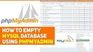 How to Empty/Delete or Drop MySQL Database All Tables