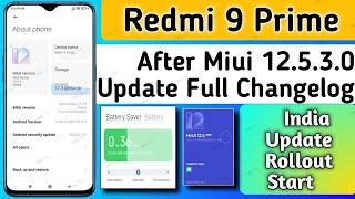 Redmi 9 prime new 12.5.3.0 update Miui 13  battery performance mode #redmi9power #redmi9prime