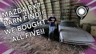 We Found 5 Madza RX7's Sitting In a Barn and Bought Them All!!!