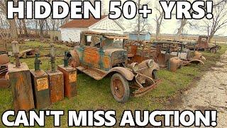 These Old Cars, Parts & Signs Have Been INSIDE 50+ YEARS! | Now, EVERYTHING is SELLING At Auction!!