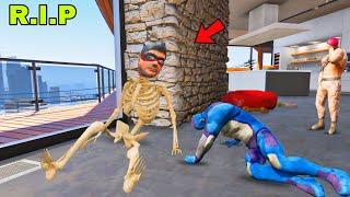 RIP! Superhero Died And Become Skeleton In GTA 5! |Rope Hero Investigation