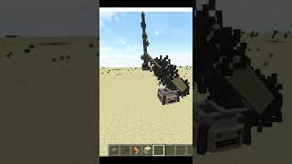 HIMARS Turret in Minecraft! Guided Artillery destruction HBM's NTM #shorts